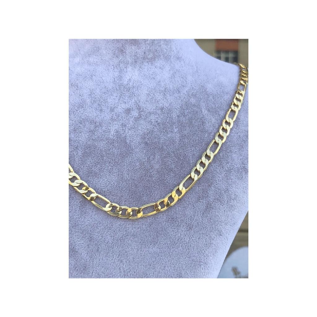 Damen Sonderserie Farbecht Kette 64 cm Figaro Modell