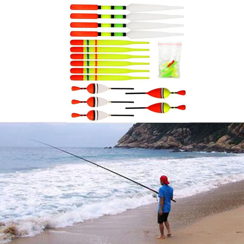 15pcs Fishing Lure Floats Bobbers Slip Drift Tube Indicator Assorted Float Sizes