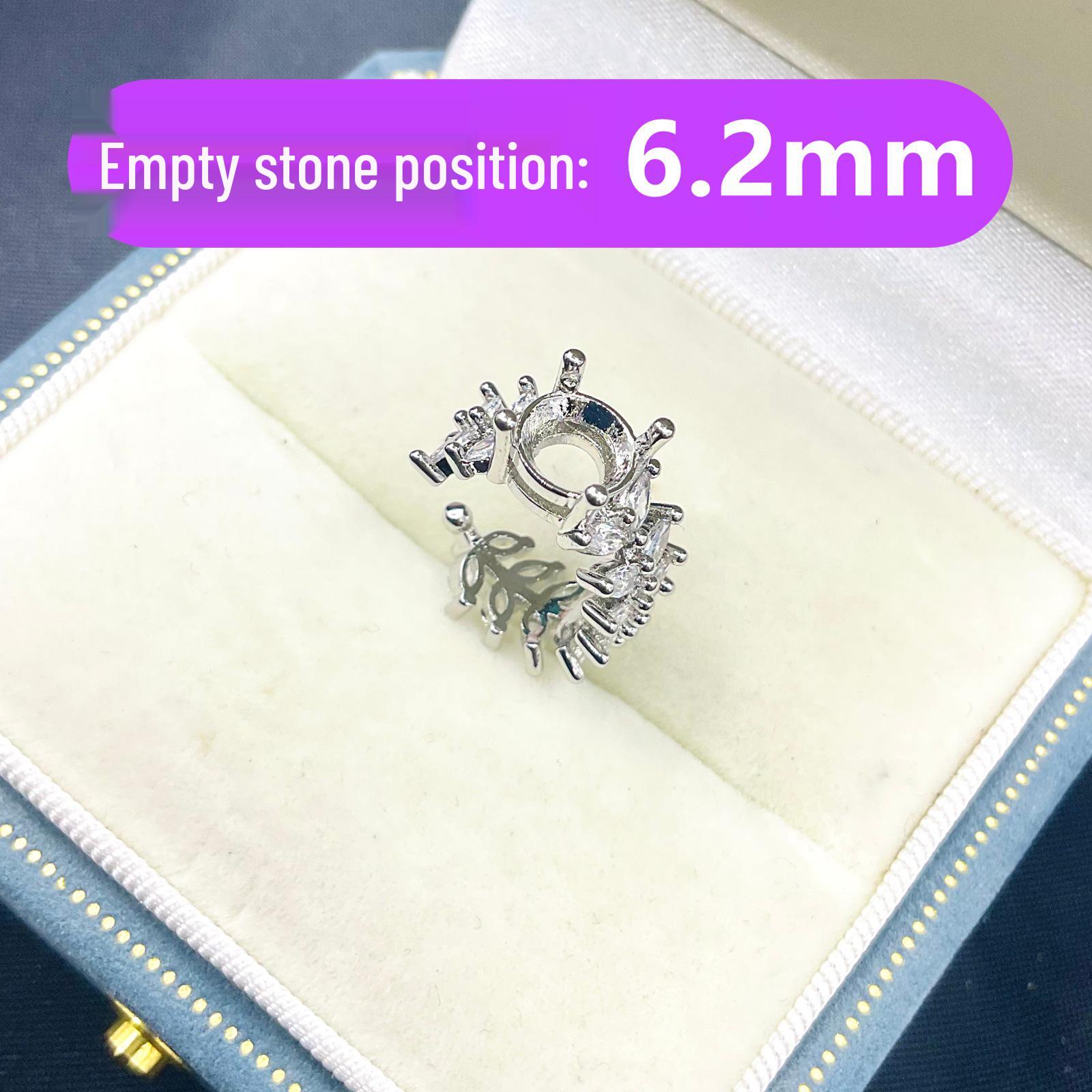 

6.2mm Round Diamond Ear Clip Earrings - No Piercing Needed, Popular DIY Fashion Accessory