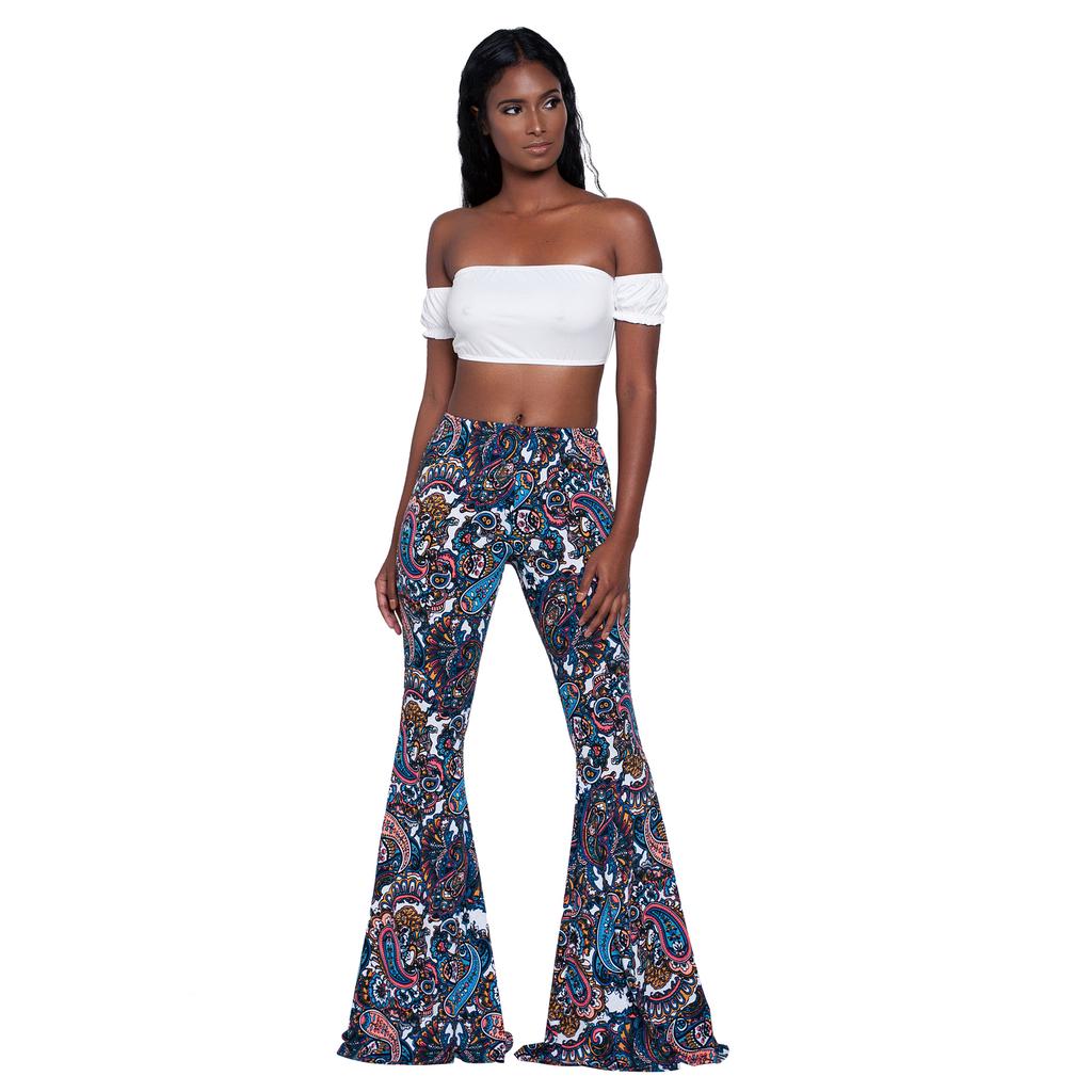 Goedkope Bohemian Floral Long Pants 