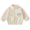 Korean Style Thickened Velvet Baby Coat for Boys and Girls - Autumn/Winter Solid Color Toddler Top