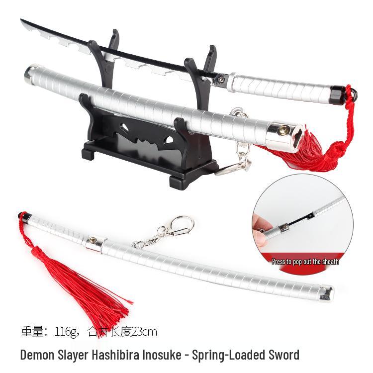 Demon Slayer Wind Pillar Nichirin Blade: Sanemi Shinazugawa & Spring-Loaded Alloy Model Zenitsu Agatsuma/Shinobu Kocho.