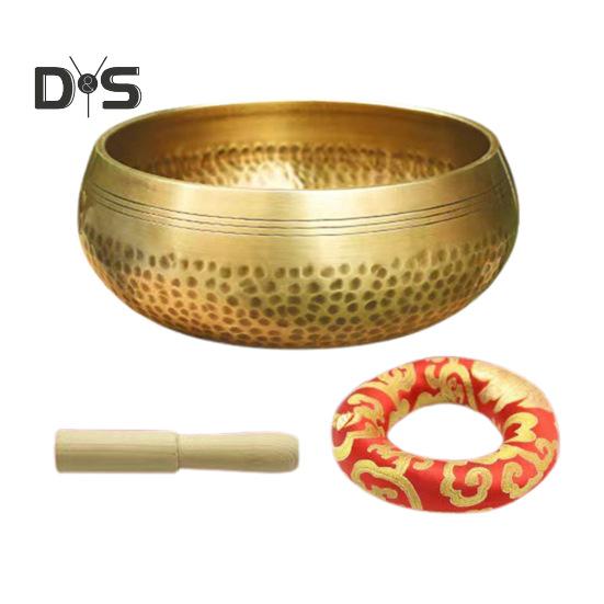 Meditation Singing Bowl Set Alloy Sound Bowl with Wooden Striker Cushion Healing Sound Bowl for Mindfulness Yoga Meditation Self-Regulation
