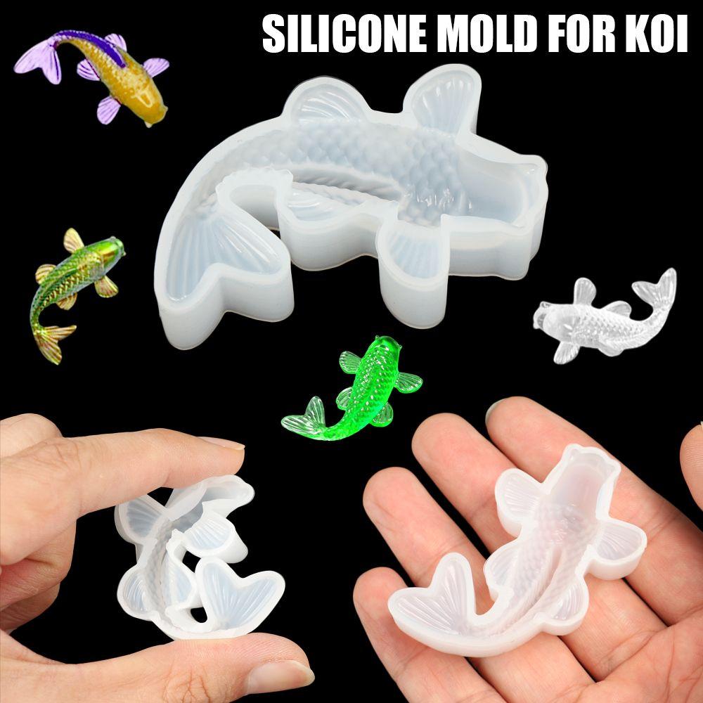 Cake Baking Craf DIY Silicone Mould Resin Casting Tool Jewelry Making Koi Fish Epoxy Mold