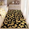 Leopard Print Area Rug - Black and Gold Modern Living Room Carpet Suitable for use as an anti-slip for living room bedroom sofas