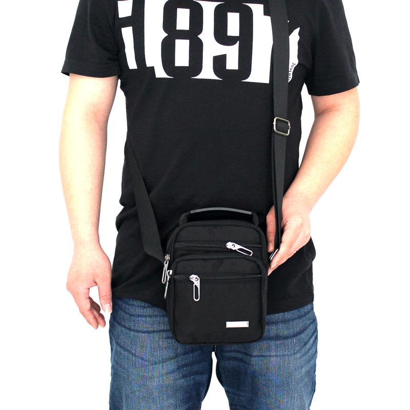 Men's Waterproof Oxford Canvas Crossbody Small Backpack - Korean Style