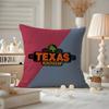 Texas Roadhouse Cushion Cover Anti-dustmite Pillowcase Invisible Zipper Silky Short Plush Sofa Cushion Cover