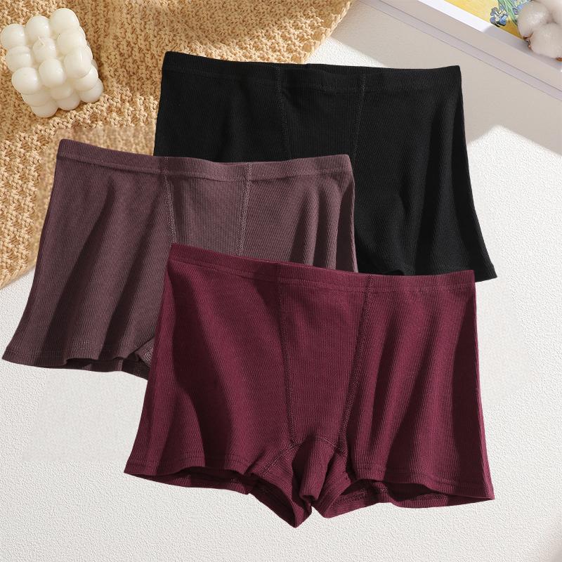 FINETOO 3Pcs Women's Panties Cotton Seamless Sports Boxers Underwear Female Briefs Cozy Lingerie Intimate Underpants S-XXL