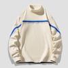 Men's Autumn and Winter New Solid-color Semi-turtleneck with Warm Bottom Pullover T-shirt Top