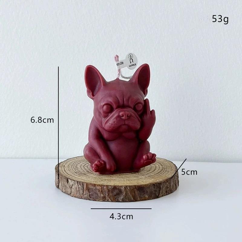 1Pc Middle Finger Bulldog Aromatherapy Candle Universal Creative Candles  Durable Funny Quirky Gifts Home Decoration Ornaments