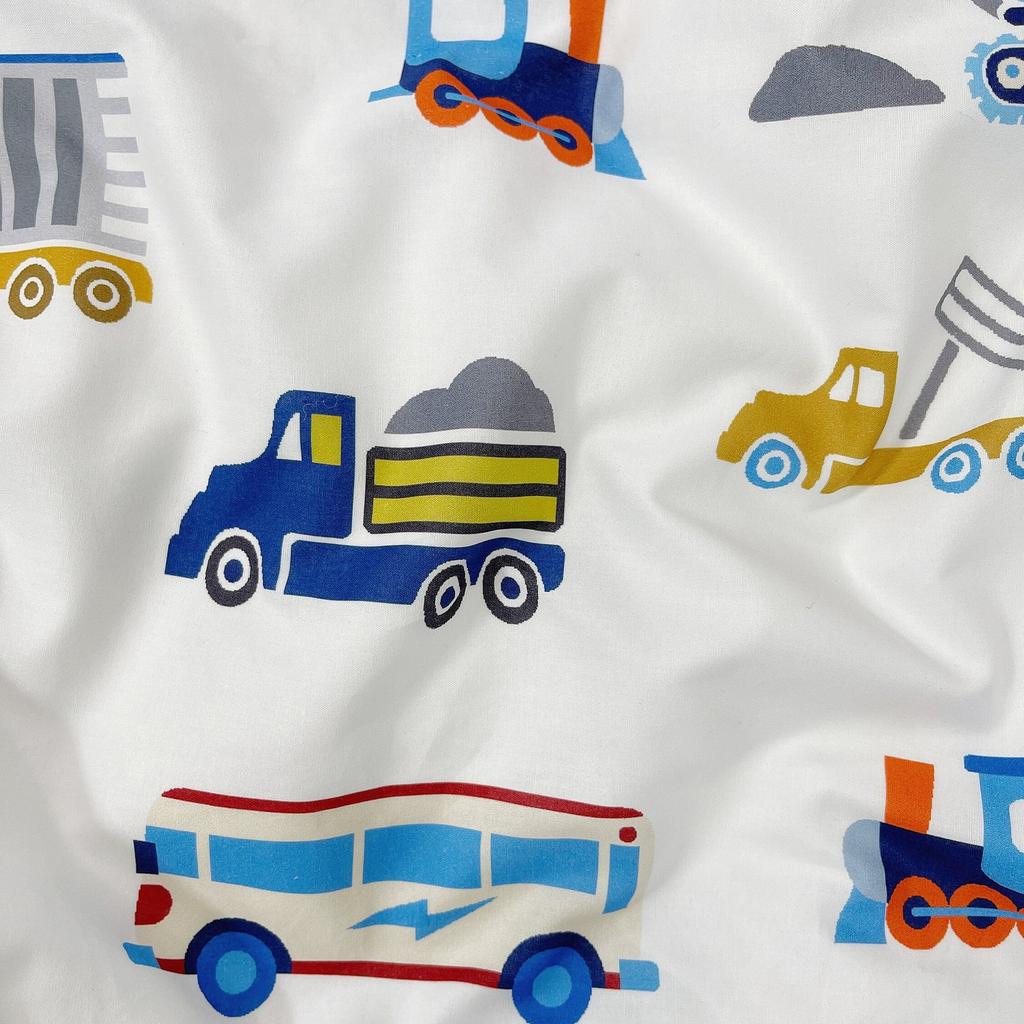 Busy Cars 100% Cotton Duvet Cover Set: Boys Vehicle Bedding, Soft Touch Twin size to Queen size
