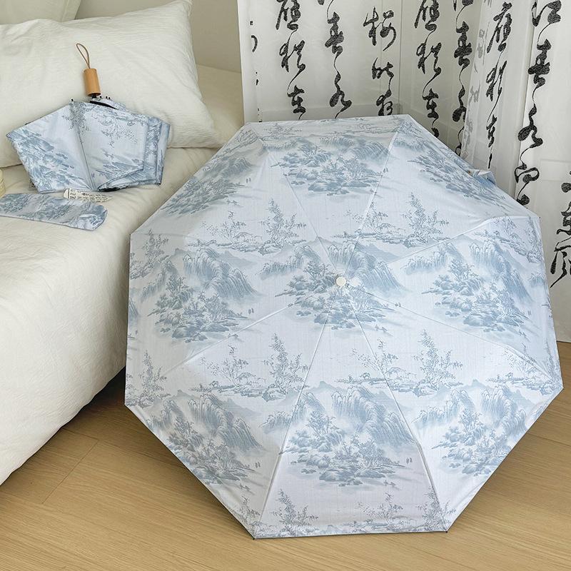 Lightweight Folding Umbrella UV Protection Sun Umbrella Waterproof Rain Umbrella Compact Portable for Travel Outdoor Commute Leisure