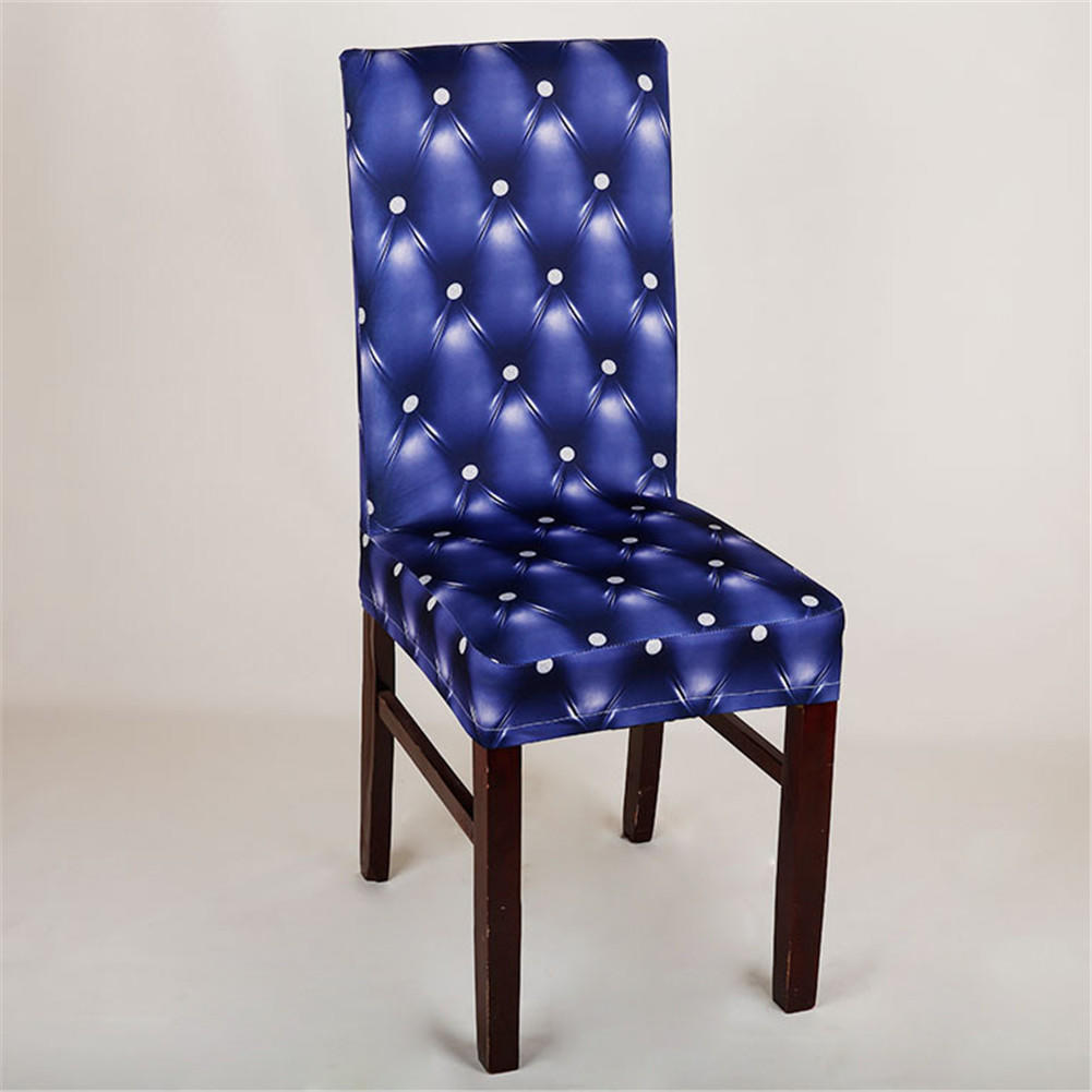 1 шт., обеденные чехлы из спандекса, съемный универсальный эластичный чехол на стул темно-синий