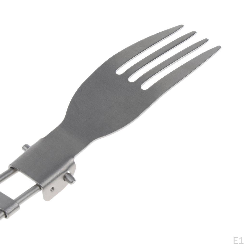 Camping Fork Folding Titanium Flatware Fishing Travel BBQ Backpacking