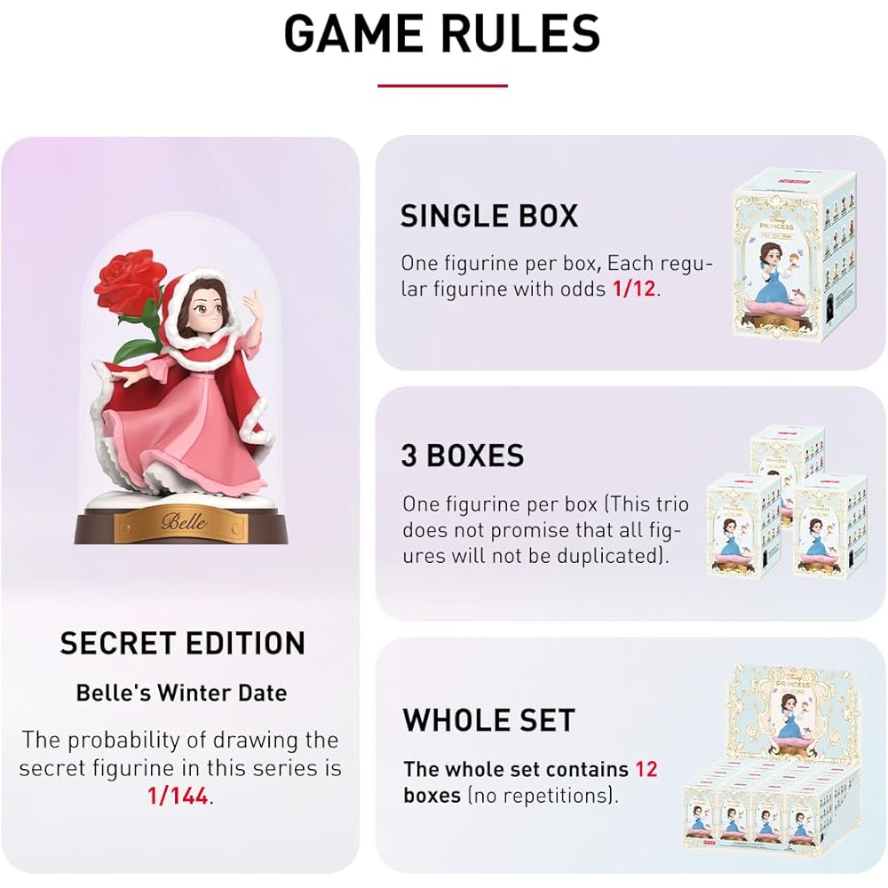 Pop Mart Disney Princess Create Your World Assorted Box 12 Pieces Blind Box Figures Premium PVC Toy