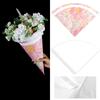 10pcs Creative Romantic Ice Cream Cone Packaging Paper Oil Painting Thick Flower Wrapper Paper DIY Flower Gift Boxes Room Decor