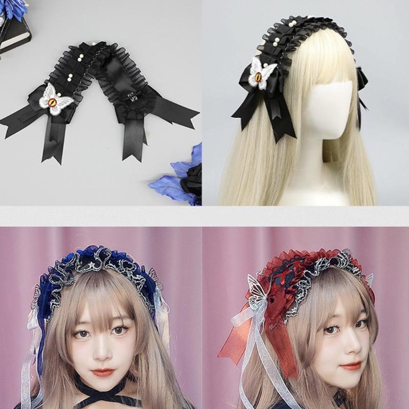 Bows Hairbands Adorkable Photo Props Halloween Anime Headbands Party Headpiece Fun Headbands for Music Festivals