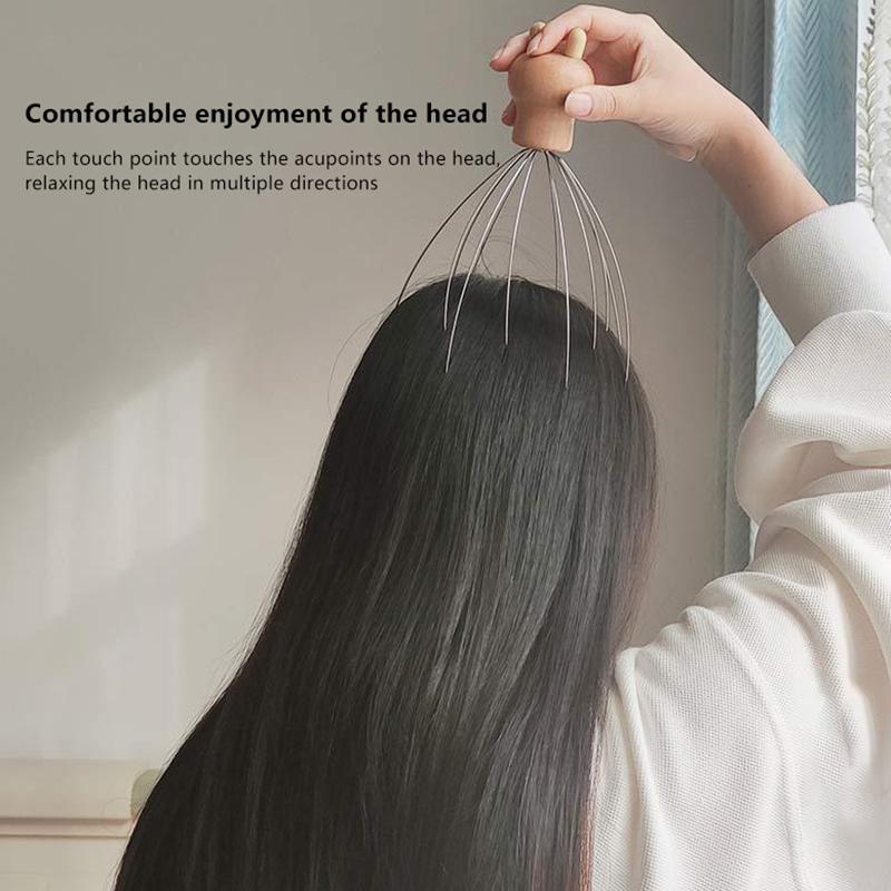 

Head Massager Head Scratching Octopus Scalp 12 Paw Non Soul Extractor Divine Head Relaxing For Extracting Hair Healthy Care