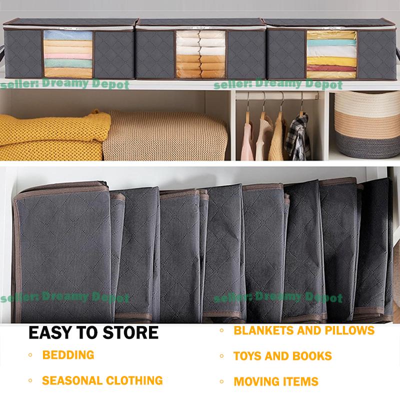 Large Capacity Storage Bag for Clothes Blankets Moving Must Have Organizer Box Container