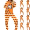 Women's Halloween Printed Long Sleeve Long Pants Pajama Set