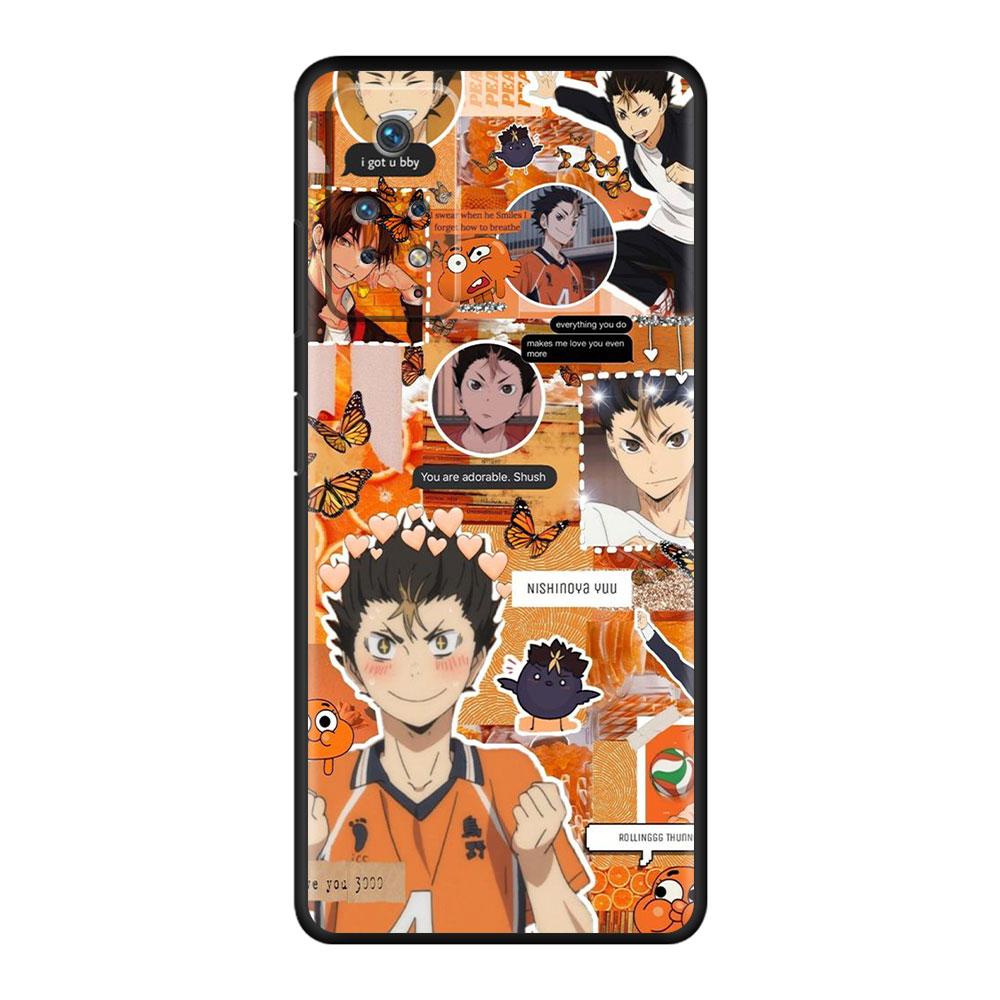 For Redmi Note 9A 10 9 8 9S 7 9T 9C K40 11 Pro K40S K50 8T Armor Para Celular Funda Haikyuu Volleyball Anime