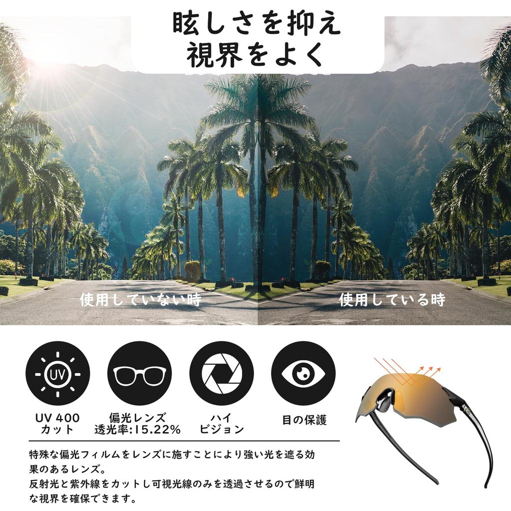 ROCKBROS TR90 Polarized Sports Sunglasses with Polarized UV Glare UV400 Impact High Unisex for and Baseball Sunglasses, Lenses, Protection, Reduction,