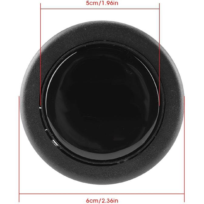 Ejoyous Steering Wheel Horn Button, Universal Modified Car Steering Wheel Horn Button Replacement, Accessories 6cm/2.36in Diameter