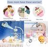 Baby Crib Mobile with Lights Music Projection for Infants 0-6 Months Remote Control Crib Toys for Newborn Baby Mobile for Crib