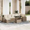 VidaXL Garden Lounge Set with Cushions 8 Pcs Beige Braided Resin 3275308