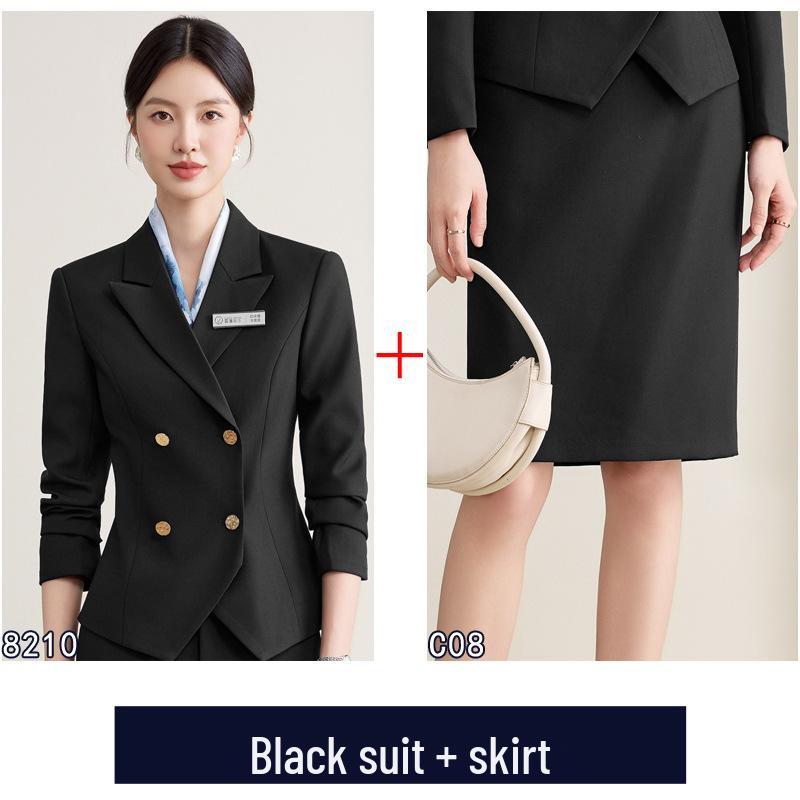 2025 Women's Autumn Black Pantsuit: Elegant Business Professional Workwear
