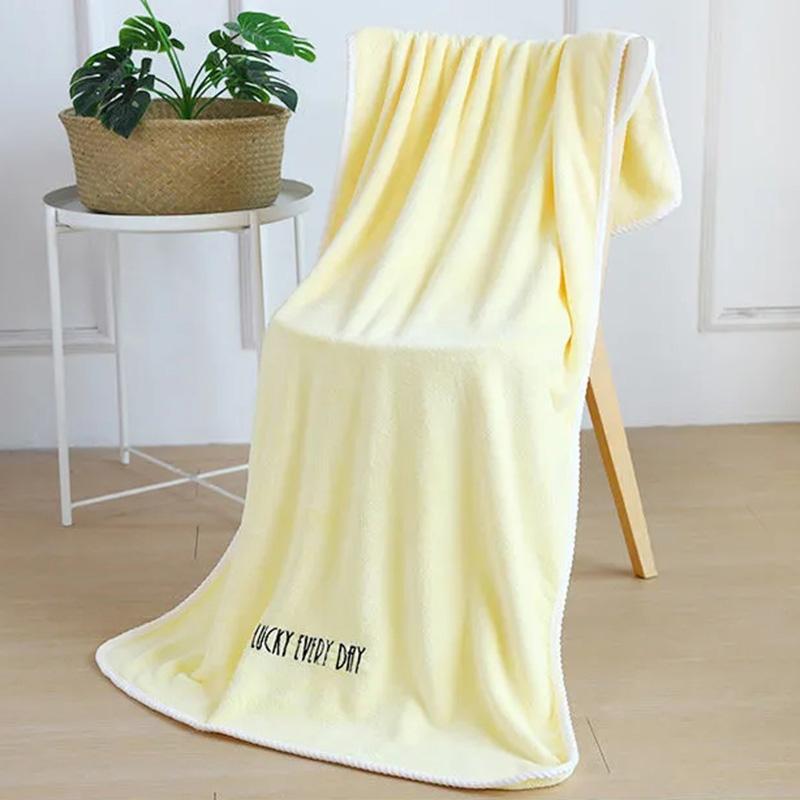 Adult's Bath Towels Super Absorbent Non-shedding Thicker Towels Baby Household Wraps Quick-dry Bath Towels Body Wrap Solid Color Towels for Bathroom