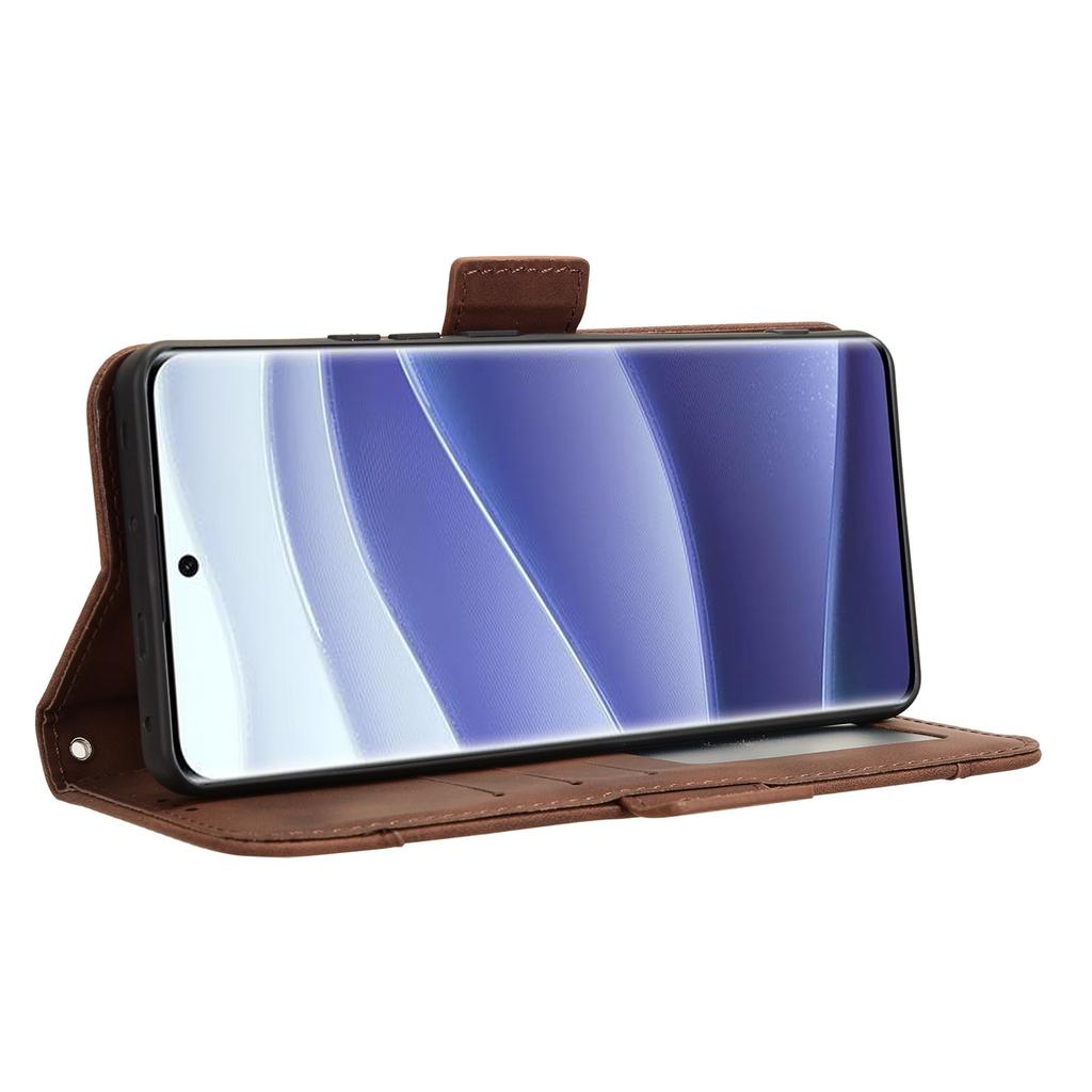 Für Xiaomi Redmi Note 14 Pro+ 5G/Note 14 Pro 5G/Poco X7 5G Lederhülle Handy-Brieftaschen-Cover mit mehreren Kartenfächern