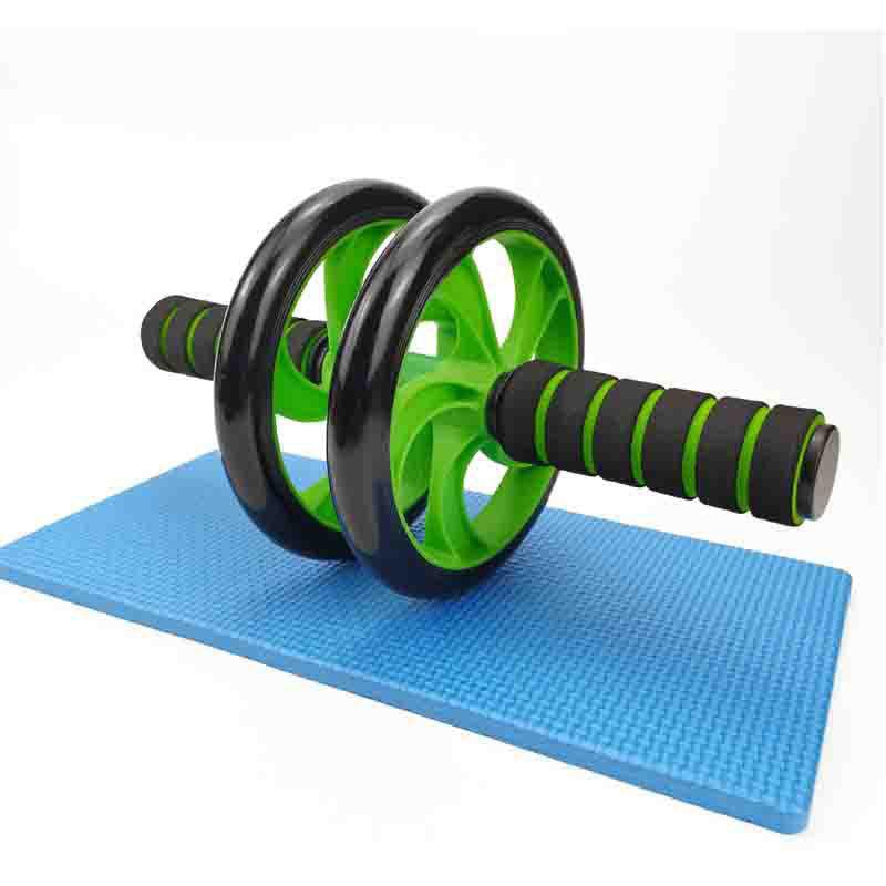 Dual-Wheel Abdominal Wheel Exercise Equipment, Stable Core Trainer For Home Gym Fitness Workout зелёный