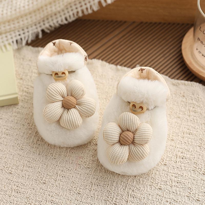 Winter Baby Booties: Soft Sole, Plush-Lined, Non-Slip, Imitation Rabbit Fur, Cute Cartoon for 0-1 Year Olds