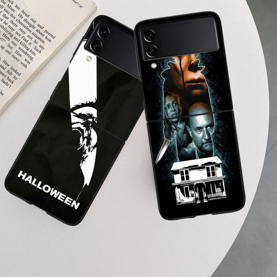 Halloween The Curse Of Michael Myers Horror Movie Case for Samsung Galaxy Z Flip 6 Flip 5 4 3 5G Black Cell Phone Cover Samsu