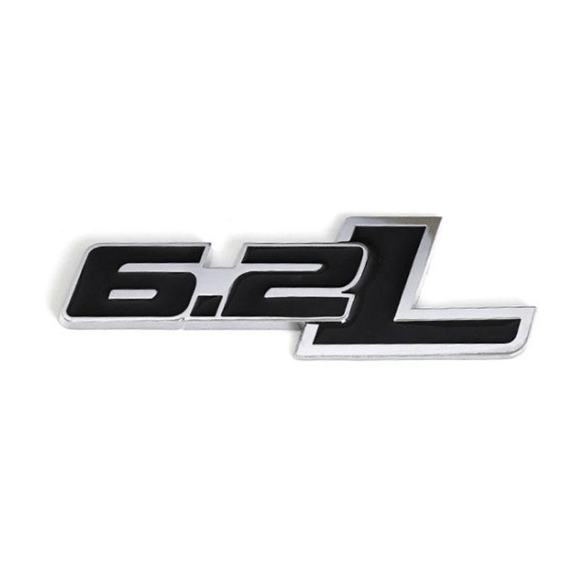 3D Metal 6.2L Badge Sticker Rear trunk Emblem Decal for ESCALADE Corvette and All Cars With a Displacement of 6.2 Liters