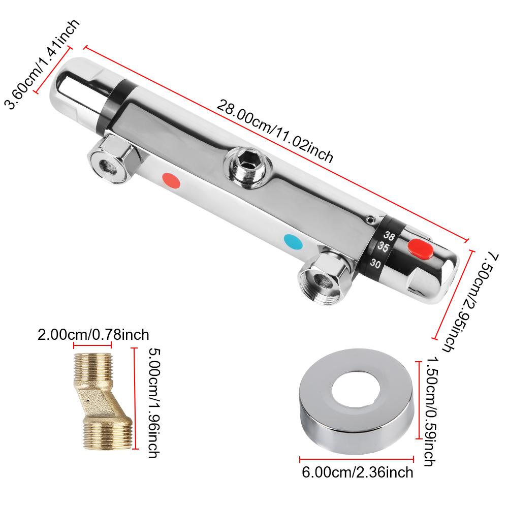 Copper Bathtub Faucet Hot And Cold Water Faucet Thermostatic Shower Faucet Bathroom Tools Thermostatic Tap Bathroom Mixing Valve