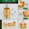 Brass Pipe Hex Nipple Fitting 1/8" 1/4" 3/8" 1/2" 3/4" 1" BSP Male Thread Quick Adapter Coupler Connector for Water Oil Gas