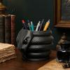 Dark Style Desk Accessory 3D Printed Snake Shape Pen Holder, Creative Desktop Organizer for Pencils Gel Holder Colored Pens Utility Knives, Stationery