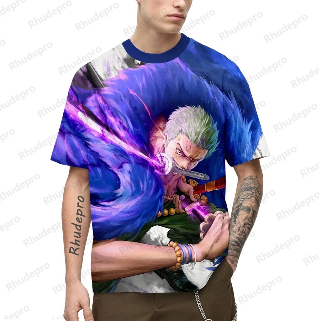 2025 Popular Anime  T-Shirt 3d Japan Men Short Sleeve One Piece Luffy Shirt Printed Men's Cosplay Clothing Tops