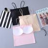 Ice Silk Thin Belt Beauty Back Tube Top Female Student with Chest Pad Chest Wrap Girl Anti-light Underwear Bra Korean Version Vest Summer