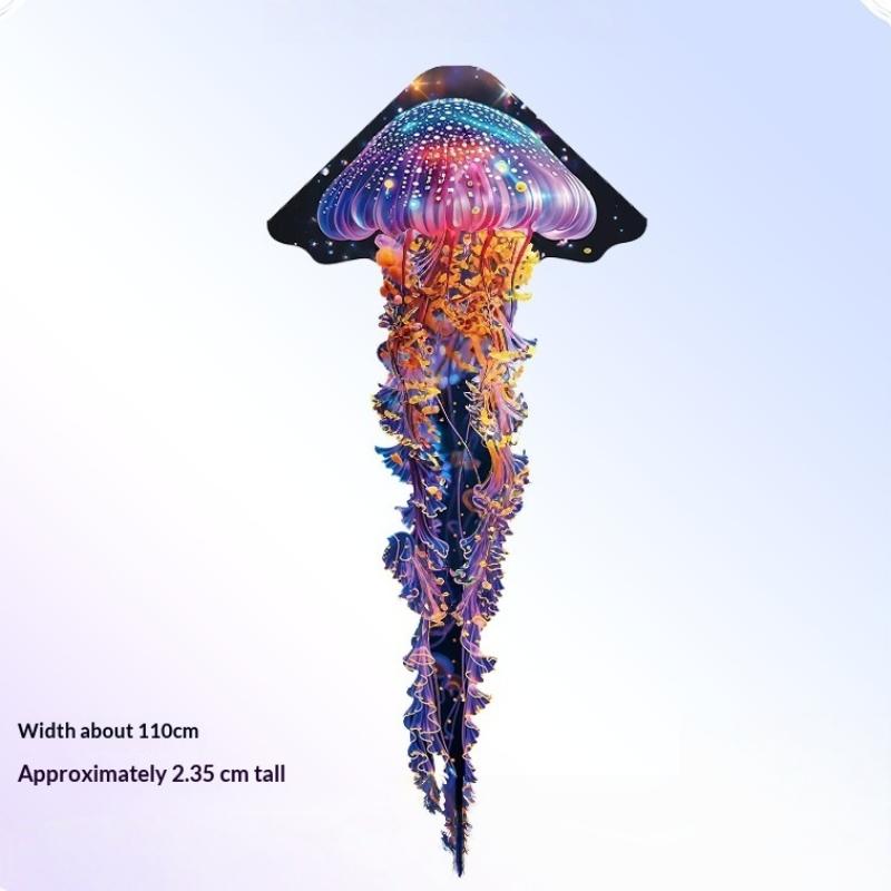 1 Set Colorful Kites Children'S Toys Professional Flying Fluorescent Jellyfish Kites For Adults Outdoor Games