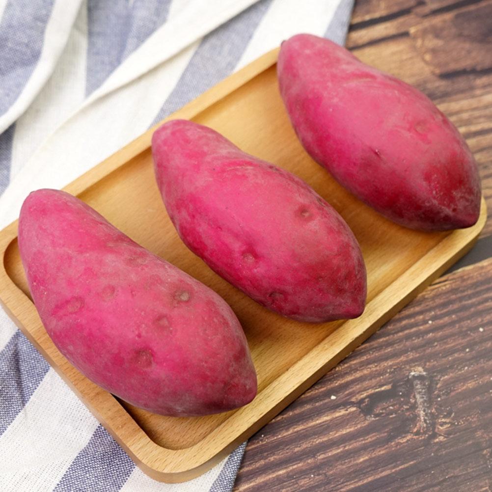 4 Pcs Vegetable Model Plant Decor Sweet Potato Props Foams Artificial Lifelike Fake Decorations Models Child