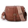 Hot-selling Hong Kong Style Retro Saddle Bag Women's Shoulder Messenger Bag European and American Versatile Women's Semi-round Bag Women
