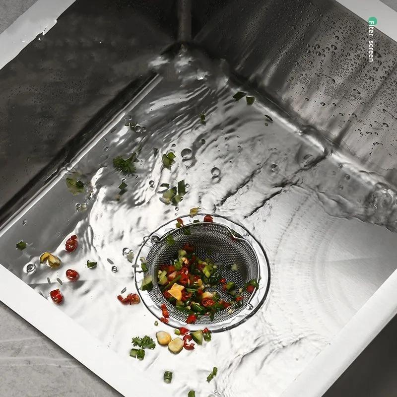 1/2/3 Stück Edelstahl Spülbeckenfilter Falle Badewanne Haarfänger Stöpsel Küche Essensreste Maschensieb Metall Bodenablauf & Griff