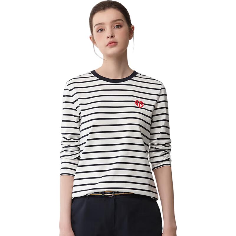 HAZZYS Women s Striped Round Neck T-shirt 38