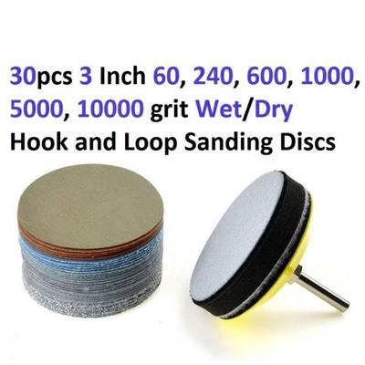 180X 2 Inch Wet//Dry Hook/&Loop Sanding Discs Sandpaper 60-10000 Grit baking Pad