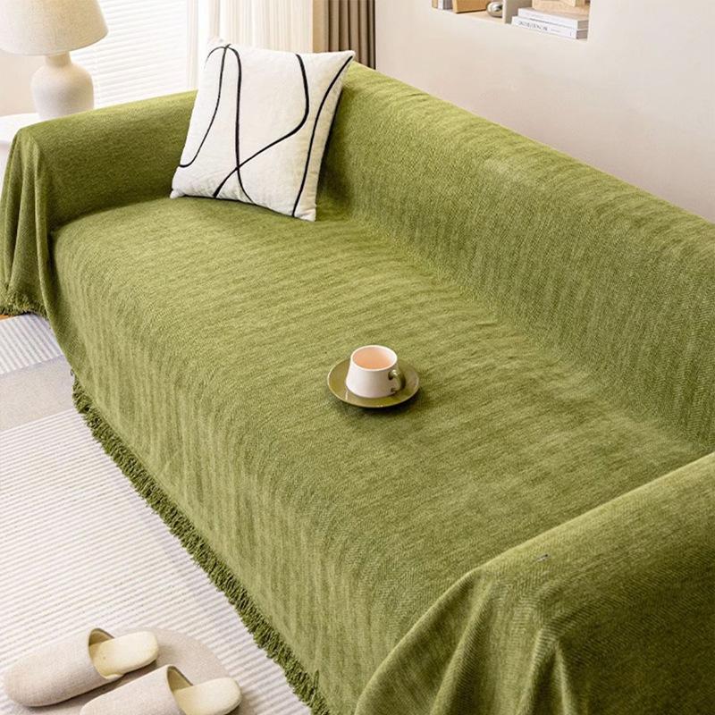 Simple Thicken Chenille Sofa Cover Sofa Blanket Cushion Ins Wind Sand Hair Towel Fashion Lunch Blanket Sofa Towel