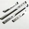 For Skoda SCALA   ~2025 Stainless External Scuff Plate Door Sill Guards Thresholds Cover Trims Car Accessories