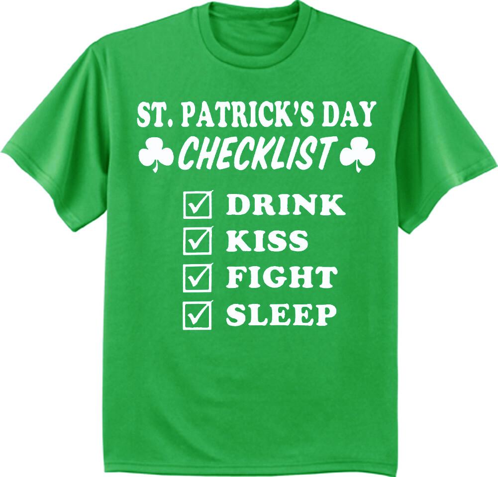 Funny St Patrick Day T-shirt Mens Graphic Tee Irish Drinking Tee Shirt Bar Crawl XXL
